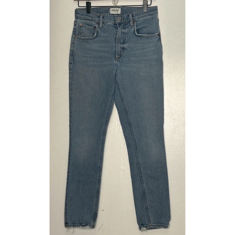Agolde Toni Mid Rise Straight Jeans Size 26 in Willow - Picture 2 of 7